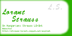 lorant strauss business card