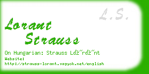 lorant strauss business card